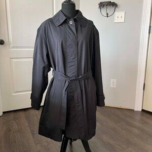 Vintage New York Harbor by Andrea Trench Coat in black Women's size 12